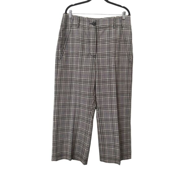 MM6 MAISON MARGIELA Plaid Wide Leg Cropped Wool Trouser‎ NWT Sz46 (US10) - Picture 2 of 6